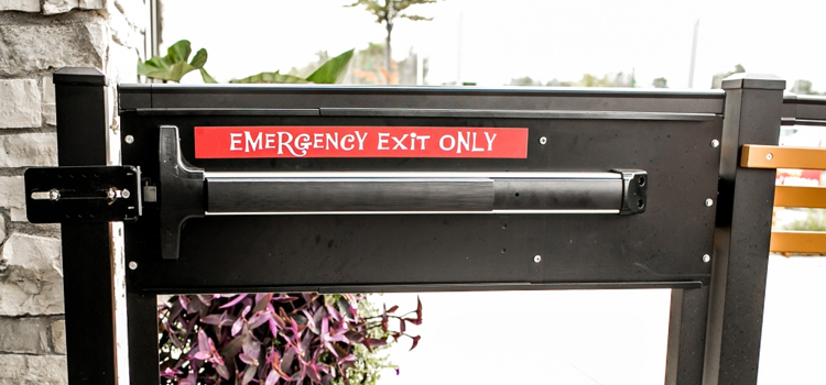 emergency push bar installation in Goleta